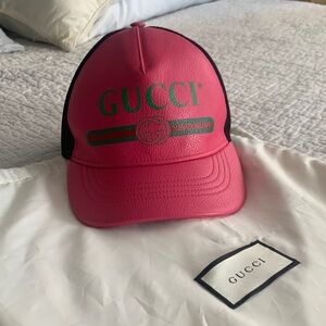 Gucci Pink and Black Logo Cap unisex one size